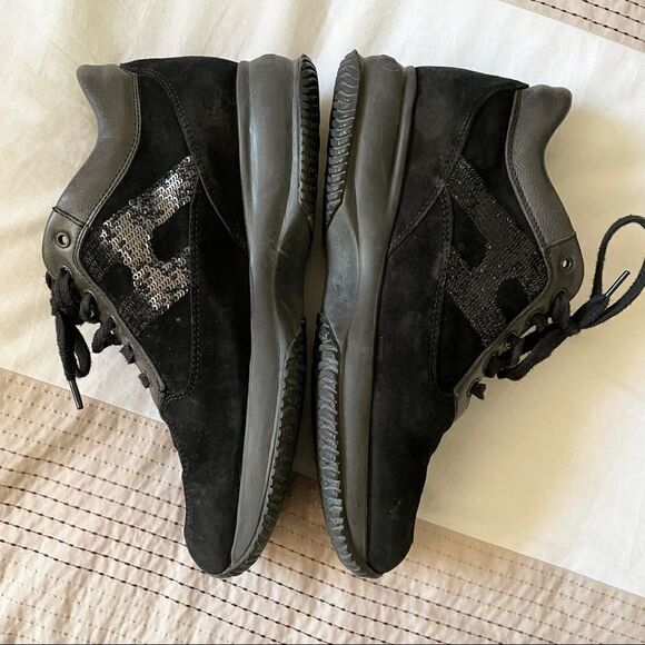 HOGAN Interactive Black Sneakers Sequins Luxury - Picture 5 of 15